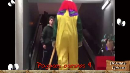 Bromas  épicas- Payasos asesinos 4- (Scare Prank)