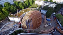 CréteilCathédrale  - Time lapse du montage de la coque bois (rétrospective de 10 mois de chantier en 2 min 36 sec)