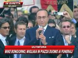 Pippo Baudo al funerale di Mike Bongiorno