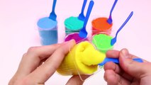 Play Doh Surprise Color Yogurt cups colored with Peppa Pig, Cars & Hello Kitty