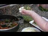 Tacos de carne y guacamole