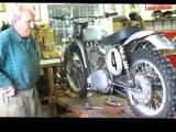 Jeff Smith In Shop Reviving his 1959-61 Gold Star Racer Number 4
