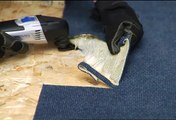 Removing Glued Down Carpet: Dremel Multi-Max