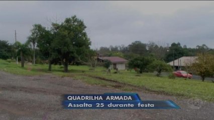 Quadrilha assalta 25 pessoas durante festa no Rio Grande do Sul