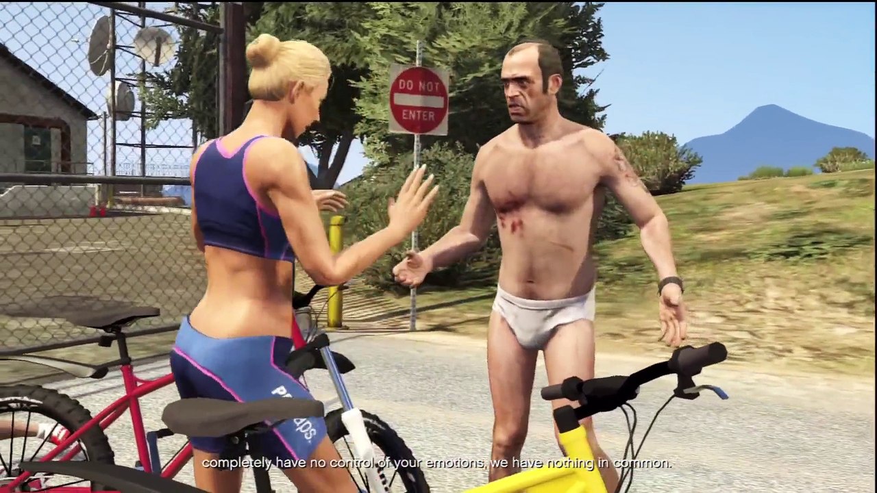 GTA V Trevor loves the muscle woman