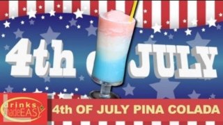 How To Make A 4th of July Frozen Layered Pina Colada-Drinks Made Easy