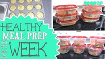 Healthy Meal Prep for the Week | Banana Protein Muffins | Hummus and Vegetables | Chicken Stir Fry