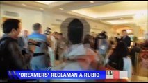 Indocumentados interrumpen discurso de Marco Rubio y le exigen que “extiendan el DACA”