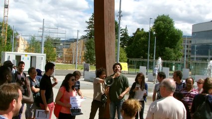 Rassemblement devant  le Palais des Nations-Unies- Solidarité avec Ali Lmrabet- 25.07.15- Prof- Ahmed Benani II
