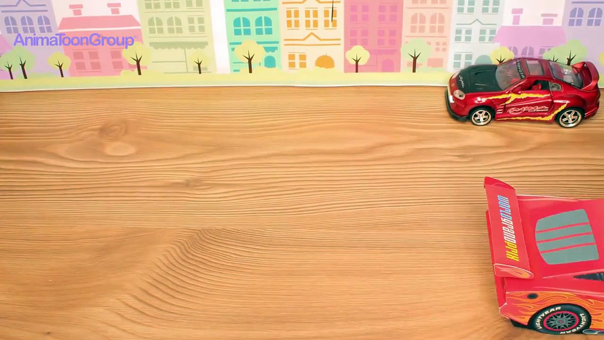 ⁣Cars Toon - McQueen vs Toyota Supra Cars crash. Cars cartoon