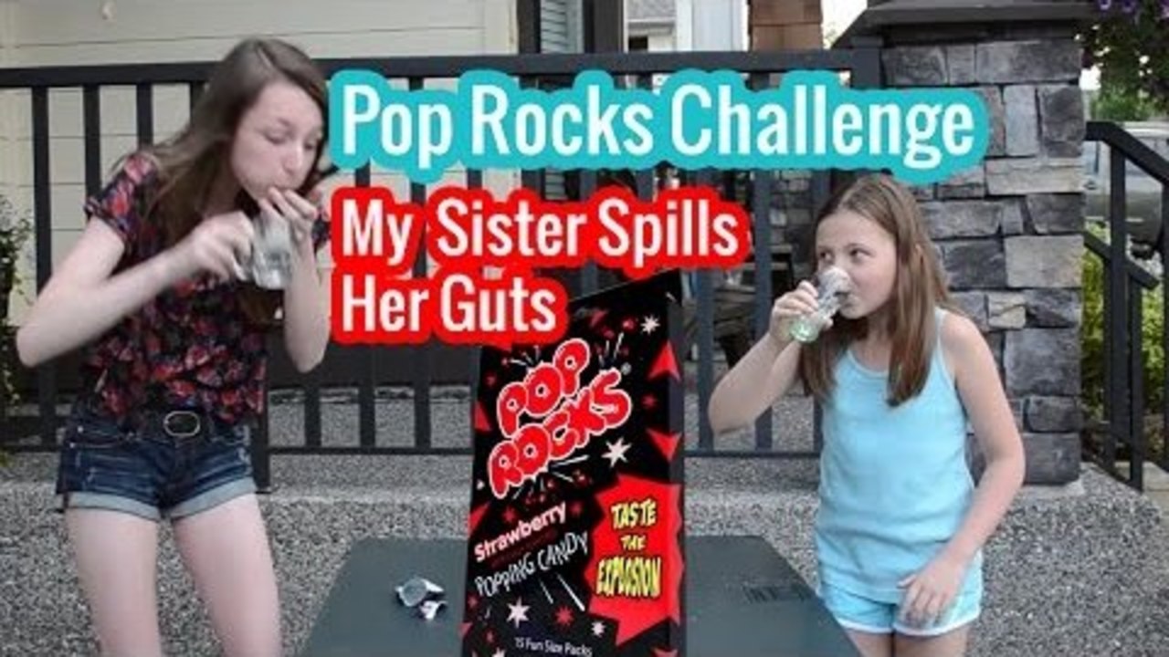 Pop Rocks & Soda Pop Challenge - Bethany G's Sister Spills Her Guts