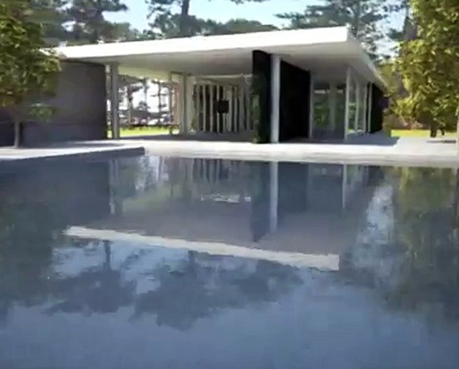 Sketchup animation: Mies Van De rohe Barcelona Pavillion