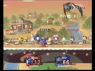 スマブラX スマ1 shall(メタナイト)vsカラミティ(ヨッシー) 決勝戦1
