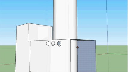 Double vortex rocket stove