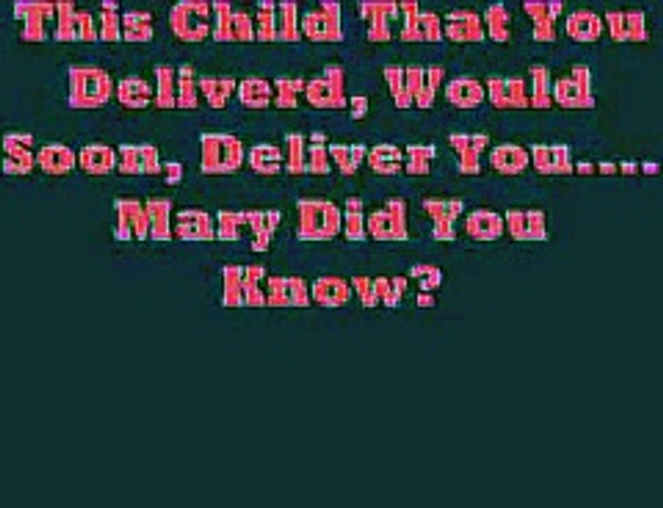 Mary Did You Know ~ Kutless (Lyrics On Screen)
