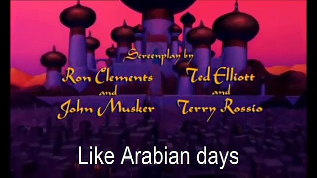 Aladdin - Arabian Nights - All 3 Versions - with Lyrics - Disney World