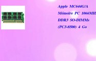 Apple MC644G A Mémoire PC 1066MHz DDR3 SO DIMMs PC3