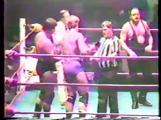 Jacques Jr  & Raymond Rougeau vs  Frenchy Martin & Pierre Lefebvre (September 30, 1985)
