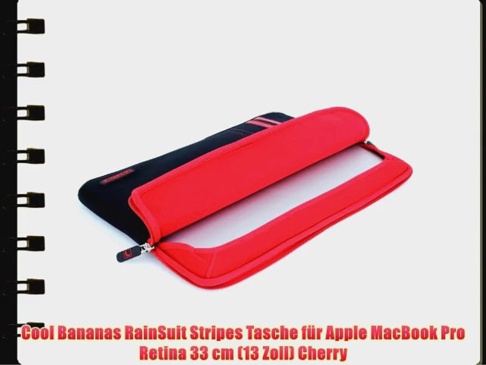 Cool Bananas RainSuit Stripes Tasche f?r Apple MacBook Pro Retina 33 cm (13 Zoll) Cherry