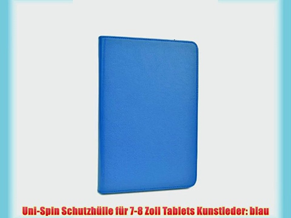 Tuff-Luv Uni-Spin Kunstleder Schutzh?lle Tasche Farbe Blau kompatibel mit universal 7 bis 8