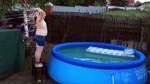 Man Hilariously Fails At Jumping Into Pool