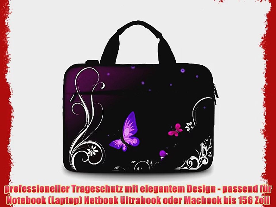 Luxburg? Design gepolsterte Business- / Laptoptasche Notebooktasche 133 bis 142 Zoll mit Schultergurt