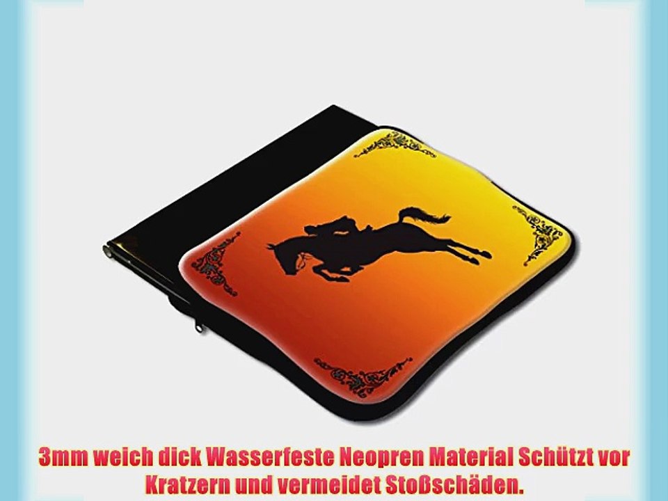 Jockey 10004 Springendes Pferd Wasserfest Neopren Weich Zip Geh?use Computer Sleeve Laptop