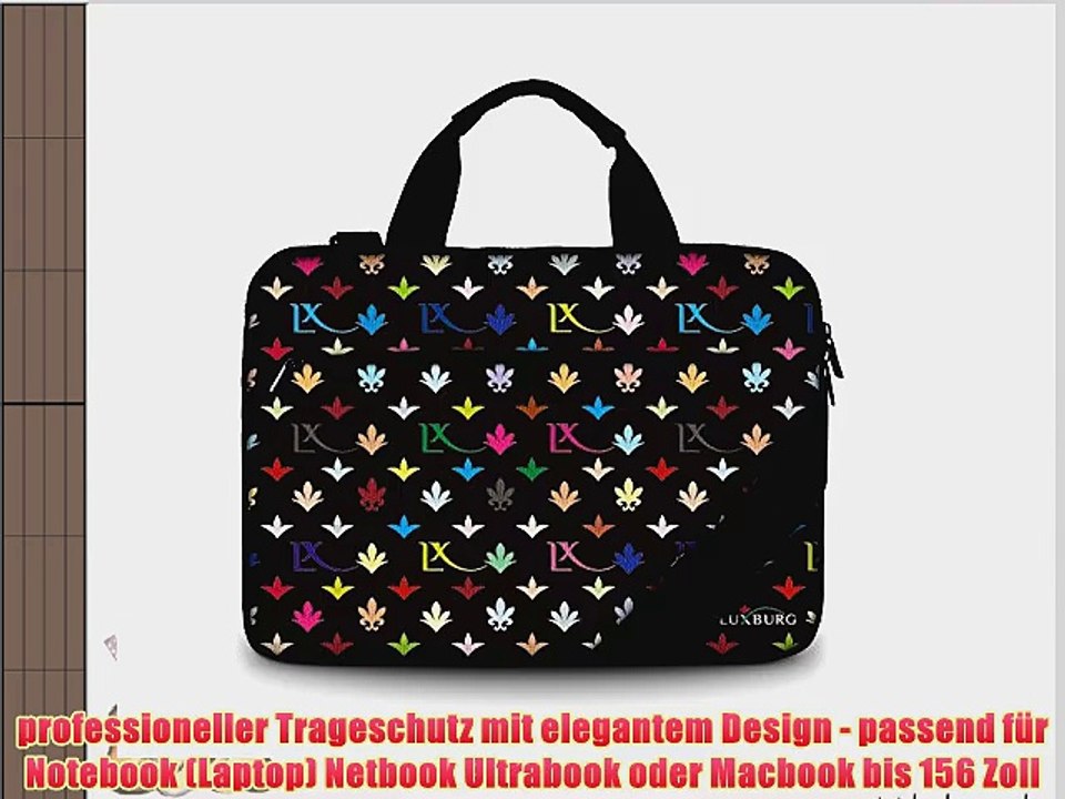 Luxburg? Design gepolsterte Business- / Laptoptasche Notebooktasche bis 173 Zoll mit Schultergurt