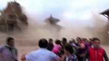 Nepal earthquake_ Video shows terrified tourists as the temple collapses - BBC News-copypasteads.com
