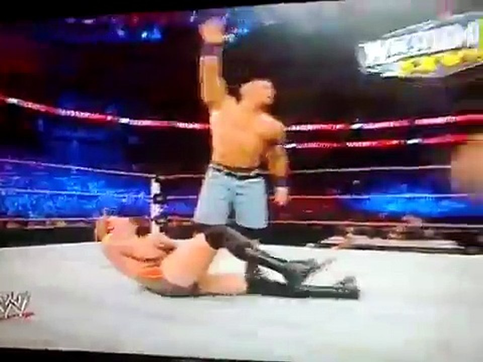 WWE Royal Rumble 2011Hornswoggle and John Cena did a double "You Can't See Me" video Dailymotion