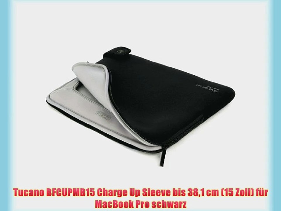 Tucano BFCUPMB15 Charge Up Sleeve bis 381 cm (15 Zoll) f?r MacBook Pro schwarz
