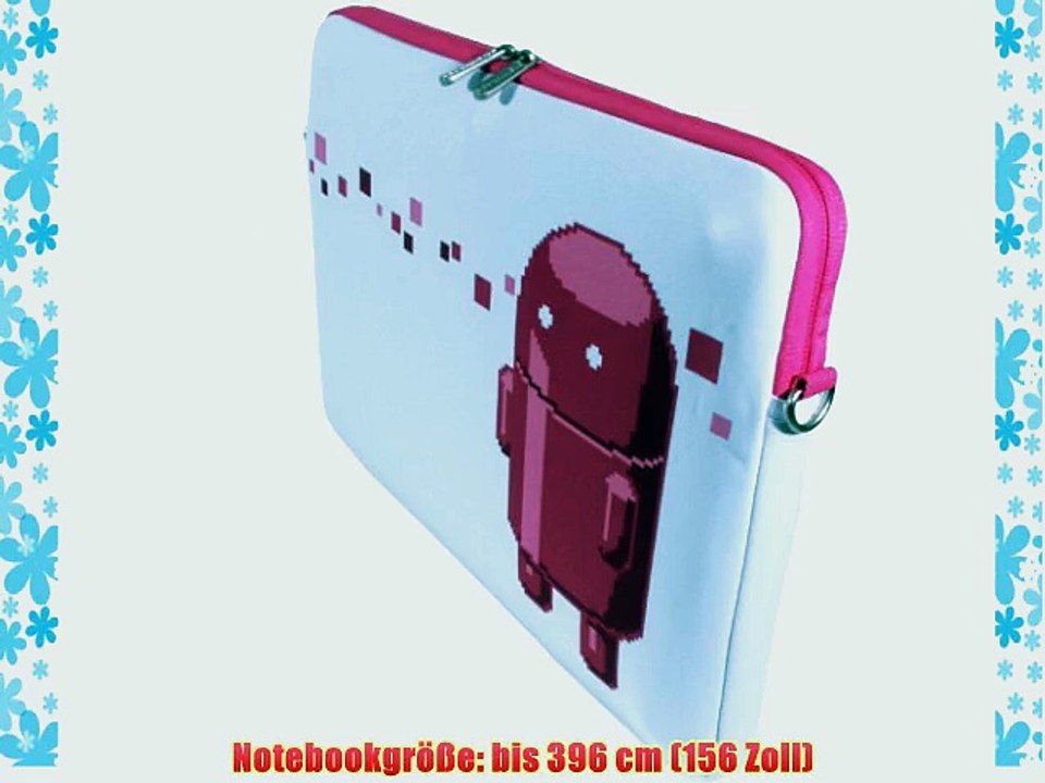 Digittrade LS127-15 Pink Robot Designer Neopren Notebook Sleeve 391 - 396 cm (154 - 156 Zoll)