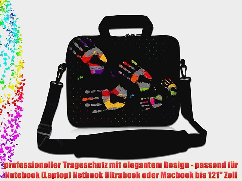 Luxburg? Design Laptoptasche Notebooktasche Sleeve mit Schultergurt und Fach f?r 121 Zoll Motiv: