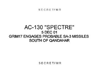 AC-130H Spectre Gunship engages probable SA-3 missiles