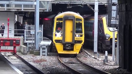 Trains at Birmingham New Street Station
