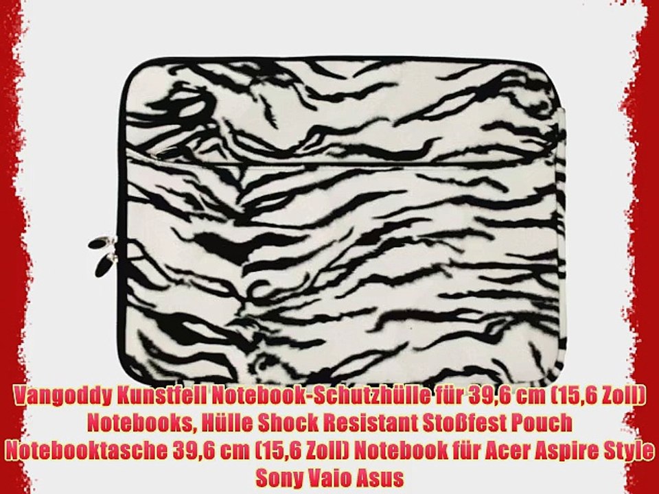Vangoddy Kunstfell Notebook-Schutzh?lle f?r 396 cm (156 Zoll) Notebooks H?lle Shock Resistant