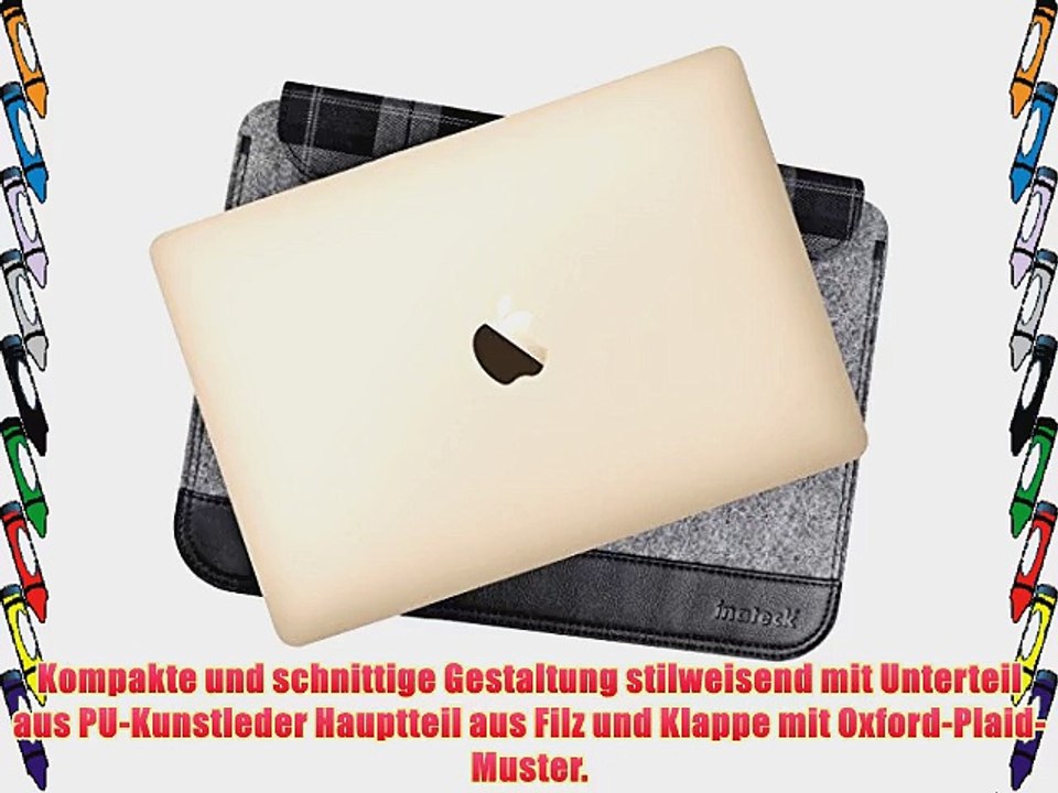 Inateck Neues MacBook 12 Zoll Retina Display H?lle Tasche Case Sleeve f?r Apple New Macbook