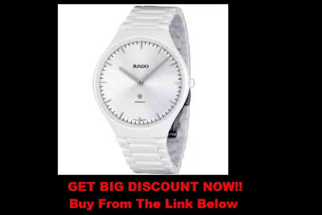 SALE Rado True Thinline White Dial Automatic Cermaic Unisex Watch R27970102