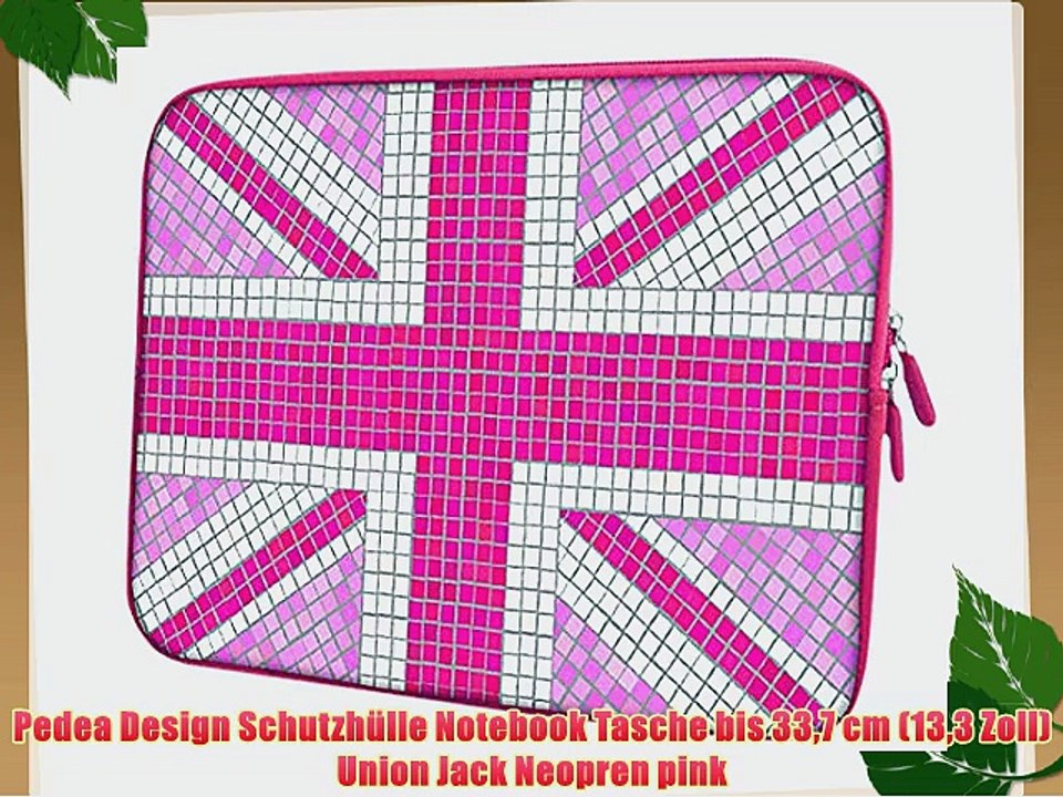 Pedea Design Schutzh?lle Notebook Tasche bis 337 cm (133 Zoll) Union Jack Neopren pink