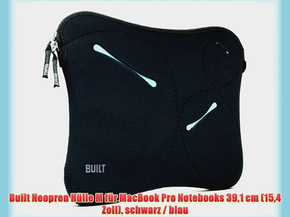 Built Neopren H?lle M f?r MacBook Pro Notebooks 391 cm (154 Zoll) schwarz / blau