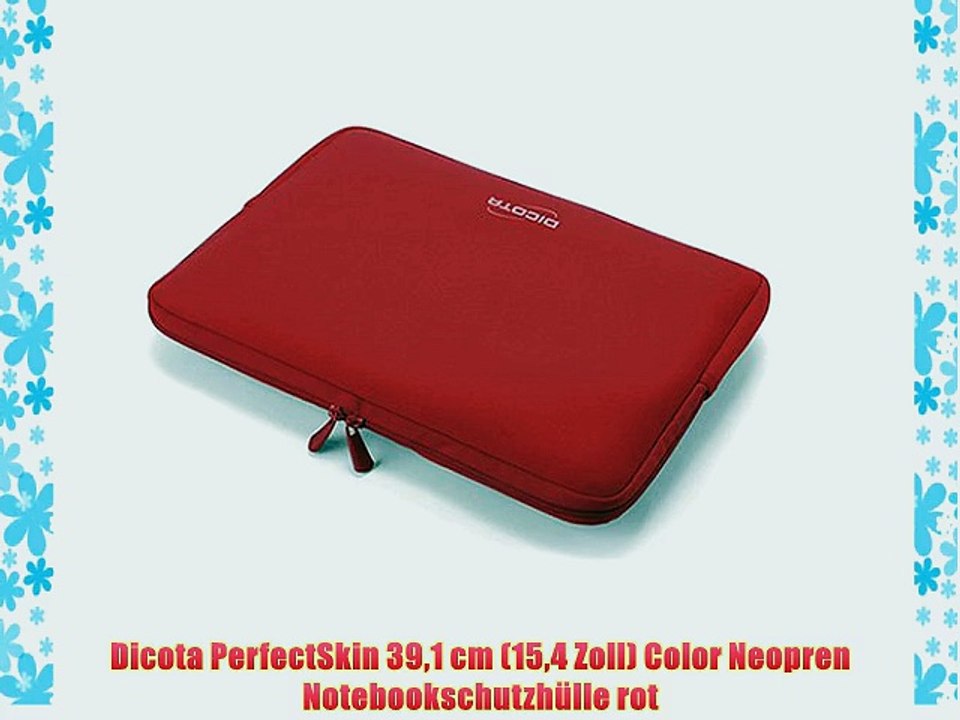 Dicota PerfectSkin 391 cm (154 Zoll) Color Neopren Notebookschutzh?lle rot
