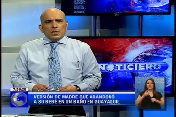 Versión de madre que abandonó a su bebé en un baño en Guayaquil