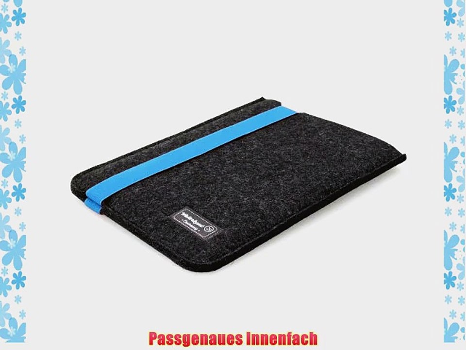Waterkant Deichk?nig Strap Tasche aus echtem Wollfilz f?r MacBook Pro 15 Zoll mit Retina Display