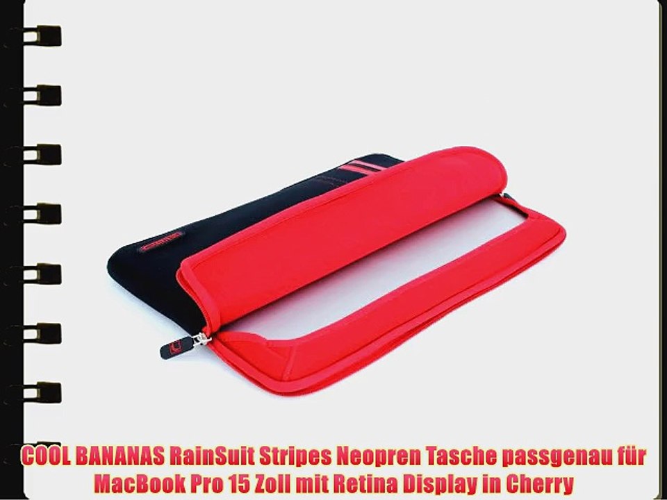 COOL BANANAS RainSuit Stripes Neopren Tasche passgenau f?r MacBook Pro 15 Zoll mit Retina Display