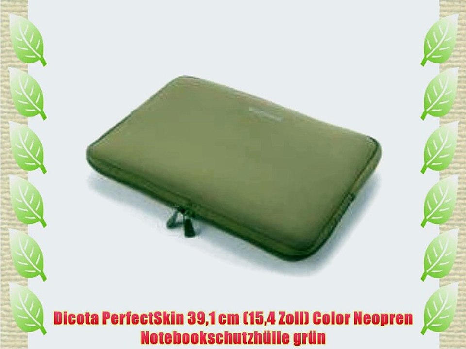 Dicota PerfectSkin 391 cm (154 Zoll) Color Neopren Notebookschutzh?lle gr?n