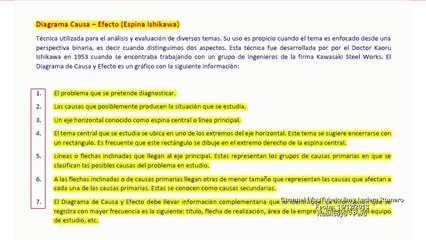 Diagrama de Causa y Efecto (Espina Ishikawa)
