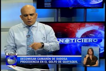 Decomisan camarón de dudosa procedencia en el Golfo de Guayaquil