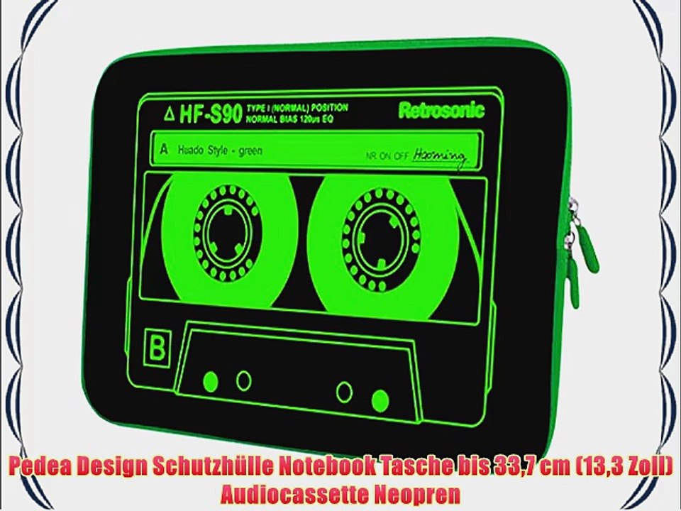 Pedea Design Schutzh?lle Notebook Tasche bis 337 cm (133 Zoll) Audiocassette Neopren