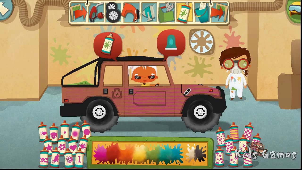 Cartoons for children about cars, auto repair My Little Work Garage Dr  Mashinkova and sports Car