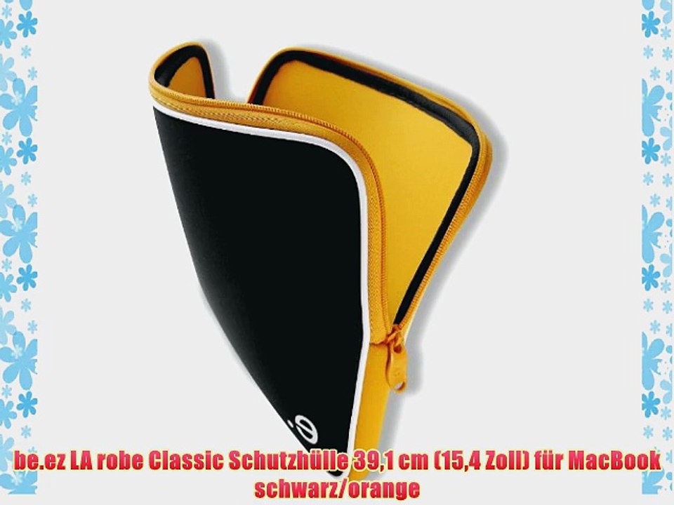 be.ez LA robe Classic Schutzh?lle 391 cm (154 Zoll) f?r MacBook schwarz/orange